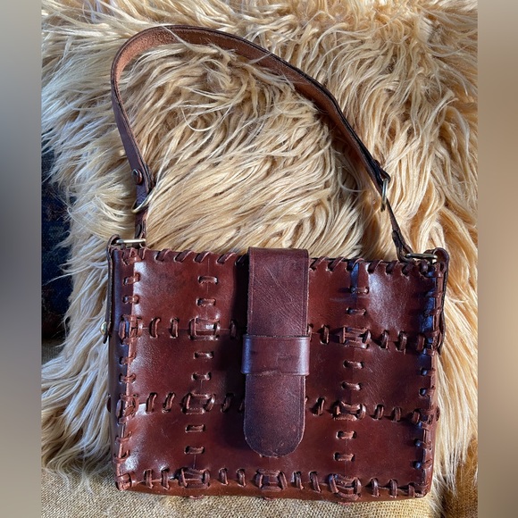 Vintage 1970s hand made in Hong Kong Genuine leather  handbag Stylcraft MIAMI - Picture 9 of 10